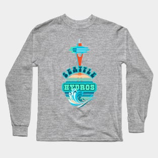 Seattle Hydros Classic PNW Summer Fun Retro Style Long Sleeve T-Shirt